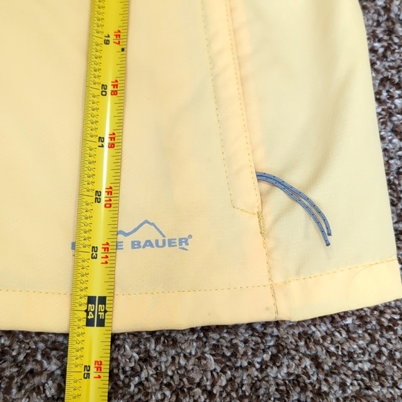 Eddie Bauer Sport Packable Rain Jacket Windbreaker Size Medium Bright Yellow - Picture 10 of 14
